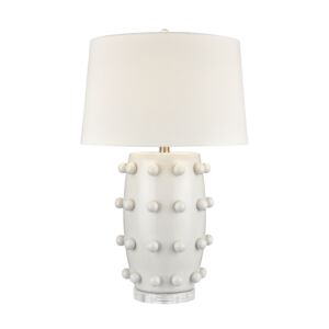 Torny 1-Light Table Lamp in White Glazed