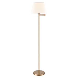 Scope 1-Light Floor Lamp in Aged Brass