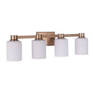 Craftmade Bretton 4-Light Bathroom Vanity Light in Satin Brass
