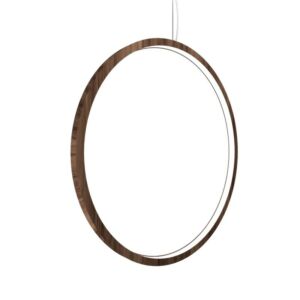 Conical LED Pendant in American Walnut