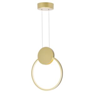 CWI Lighting Pulley Pulley 10-in LED Satin Gold Mini Pendant