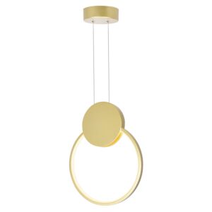 CWI Pulley 12 in LED Satin Gold Mini Pendant