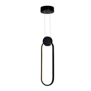 CWI Lighting Pulley Pulley 4-in LED Black Mini Pendant
