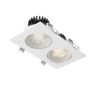 2-Light Double Recessed in White