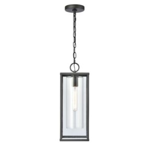 Augusta 1-Light Outdoor Hanging Lantern in Matte Black