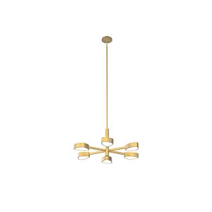 Northen Marches 6-Light Pendant in Brass