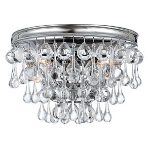 Crystorama Calypso 2 Light 10 Inch Wall Sconce in Polished Chrome with Clear Glass Drops Crystals
