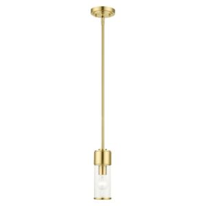 Quincy 1-Light Mini Pendant in Satin Brass