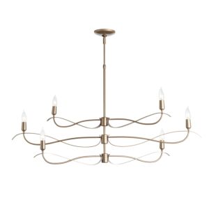 Hubbardton Forge Willow 6-Light Small Pendant in Soft Gold