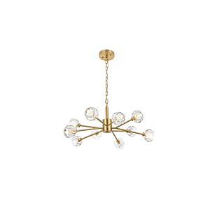 Graham 10-Light Pendant in Gold and Clear