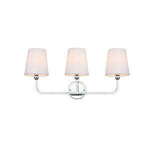 Colson 3-Light Bathroom Vanity Light Sconce in Chrome and Clear