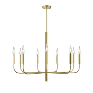 Olivia 9-Light Chandelier in Multiple Finishes and Painted Satin Brass