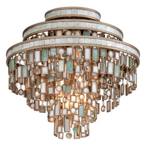Dolcetti Shells with Crystal 3-Light Ceiling Light