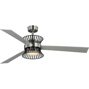 Bisbee 1-Light 55" Outdoor Ceiling Fan in Brushed Nickel