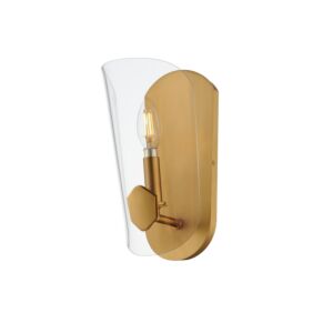 Armory 1-Light Wall Sconce in Natural Aged Brass