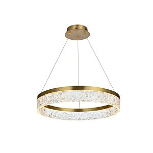 Linden 1-Light LED Chandelier in Satin Gold