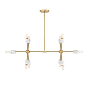 Star Dust 10-Light Island Pendant in Brushed Gold