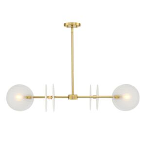 Sky Fall 4-Light Island Pendant in Brushed Gold