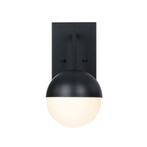 Pineview 1-Light Outdoor Wall Sconce in Black