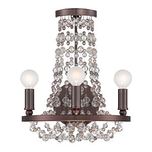 Channing 3-Light Hand Cut Crystal Sconce