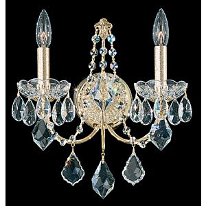 Century 2-Light Wall Sconce in Antique Silver