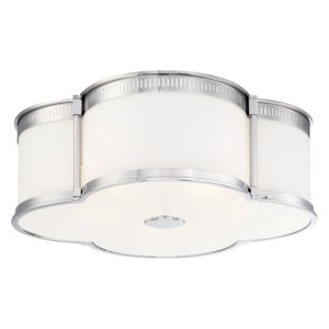 Minka Lavery 22 Inch Quatrefoil Ceiling Light in Polished Nickel
