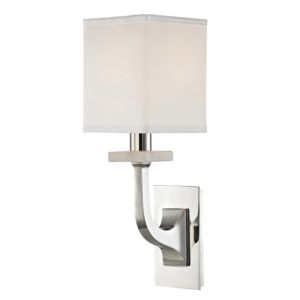 Hudson Valley Rockwell 13 Inch Wall Sconce in Polished Nickel