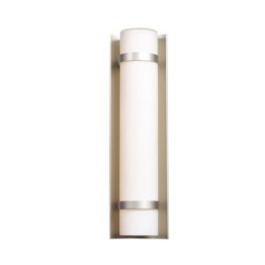 Access Cilindro 15 Inch Outdoor Wall Light in Brushed Steel