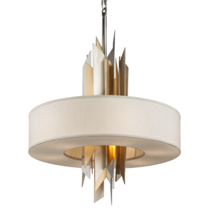  Modernist Pendant in Silver and Gold Leaf