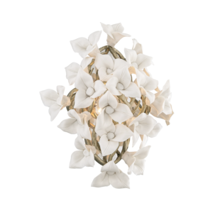 Corbett Lily Wall Sconce in Enchanted Silver Leaf
