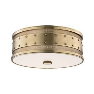  Gaines Ceiling Light in Aged Brass