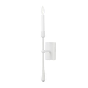 Hathaway 1-Light Wall Sconce in White Plaster