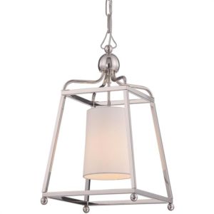 Libby Langdon for Crystorama Sylvan 12 Inch Pendant Light in Polished Nickel