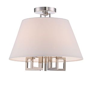 Libby Langdon for Crystorama Westwood 16 Inch Ceiling Light in Polished Nickel