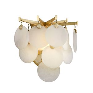 Corbett Serenity Wall Sconce in Gold Leaf With Polished Stainless