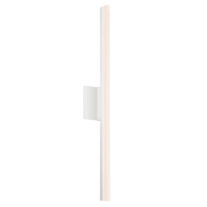 Sonneman Stiletto 31.75 Inch Dimmable LED Bathroom Vanity Light in Satin White