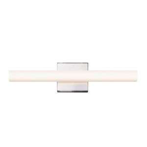 Sonneman SQ Bar 18 Inch LED Bathroom Vanity Light in Polished Chrome