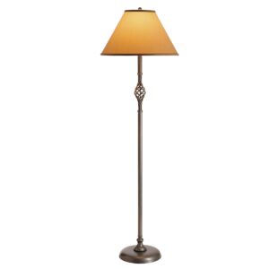 Hubbardton Forge 55 Inch Twist Basket Floor Lamp in Natural Iron