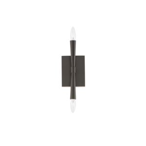 Rome 2-Light Wall Sconce in Black