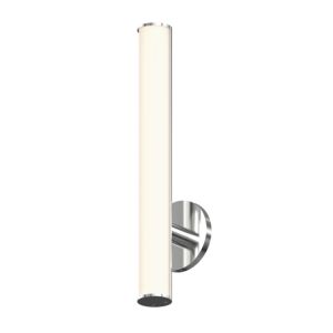 Sonneman Bauhaus Columns™ 18 Inch Bathroom Vanity Light in Satin Chrome