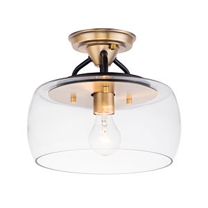 Maxim Goblet Ceiling Light in Bronze and Antique Brass