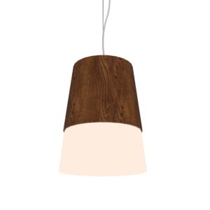 Conical 1-Light Pendant in Imbuia