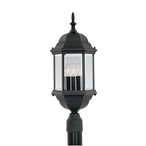 Devonshire 3-Light Post Lantern in Black