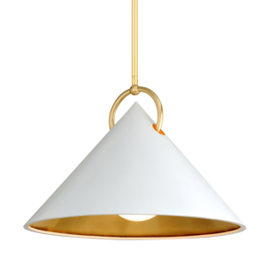  Charm Modern Chandelier in White And Gold Leaf