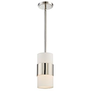 Libby Langdon for Crystorama Grayson 6 Inch Pendant Light in Polished Nickel