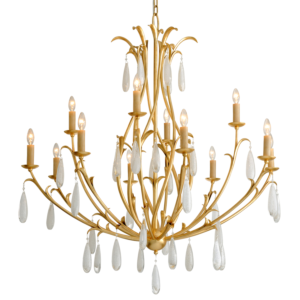  ProseccoTraditional Chandelier in Gold Leaf