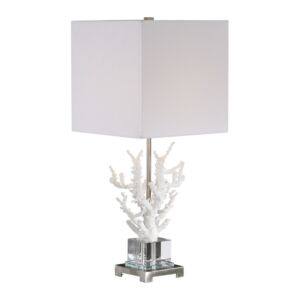 Corallo 1-Light Table Lamp in Polished Nickel