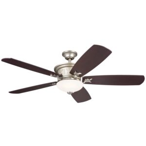 Crescent 1-Light 56" Ceiling Fan in Brushed Nickel