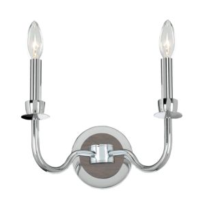 Kalco Sharlow 2 Light 12 Inch Wall Sconce in Chrome