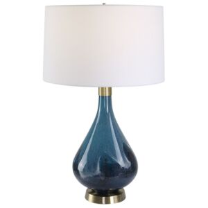 Riviera 1-Light Table Lamp in Antique Brass